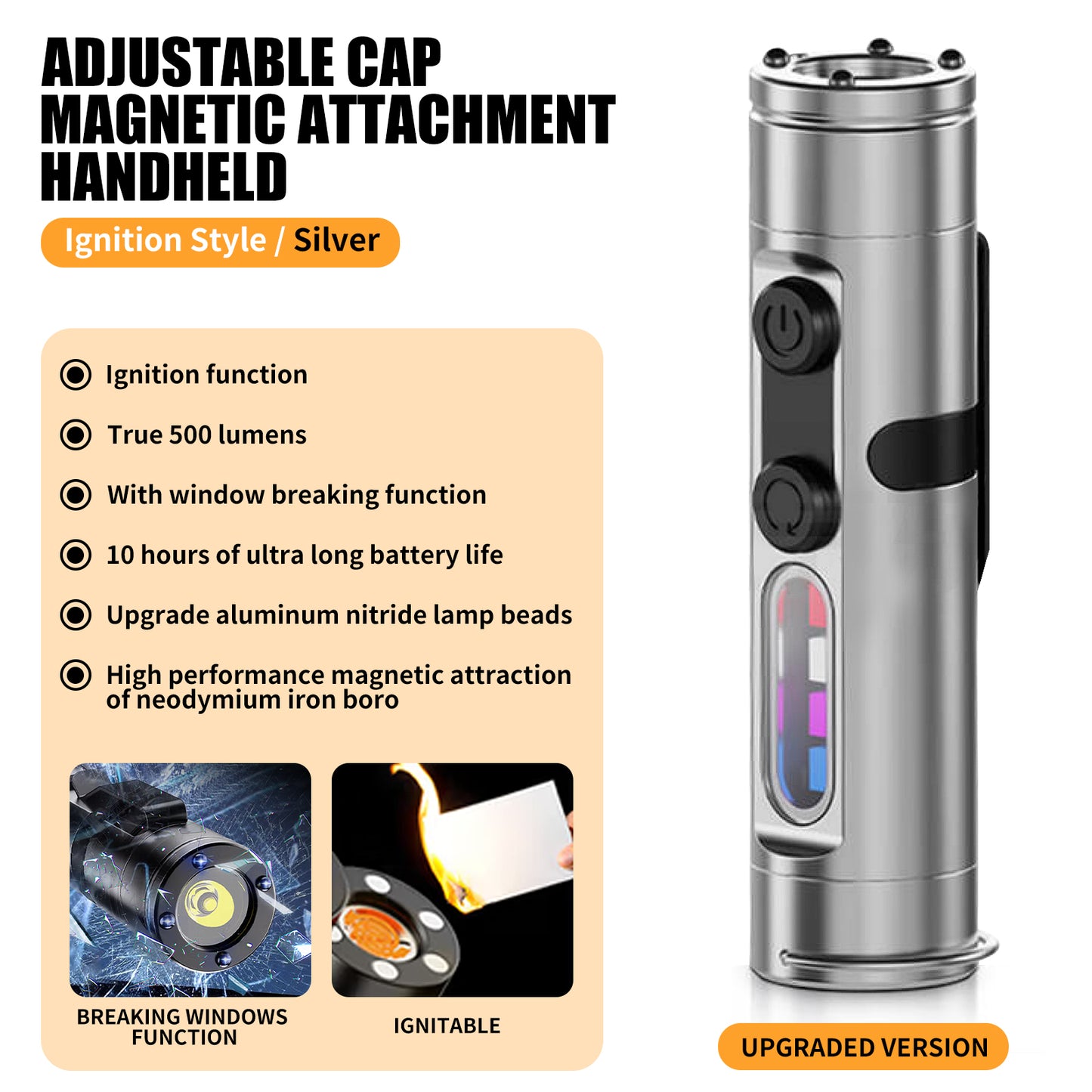 Mini Multifunctional Aluminum Alloy Flashlight