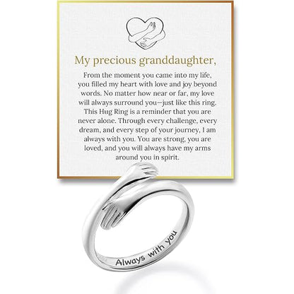 Adjustable Dad & Daughter Hug Ring