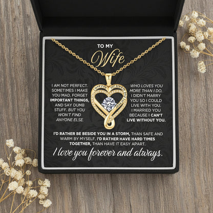 To My Wife - Love You Forever & Always Necklace