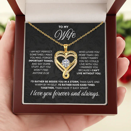 To My Wife - Love You Forever & Always Necklace