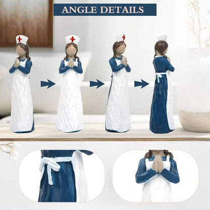 Hand-Painted Resin Angel Nurse Statue