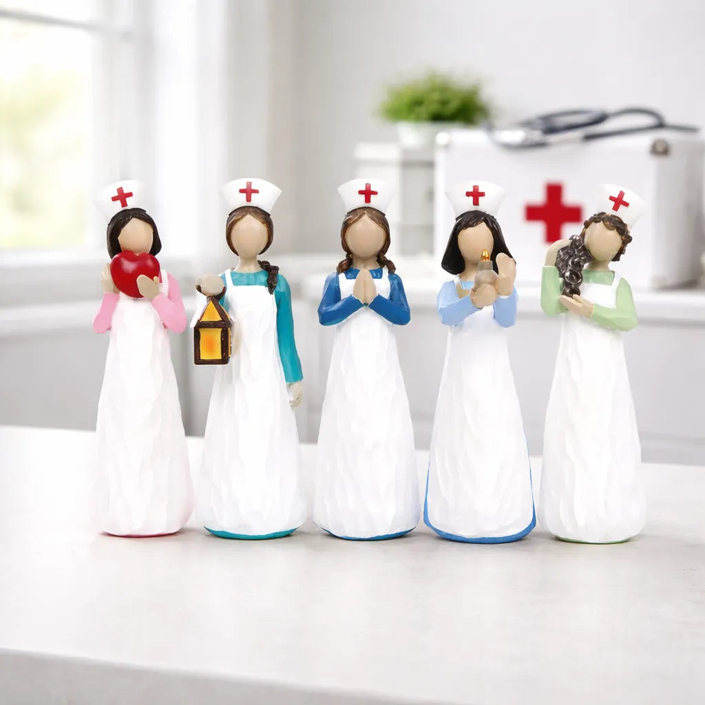 Hand-Painted Resin Angel Nurse Statue