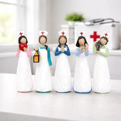 Hand-Painted Resin Angel Nurse Statue