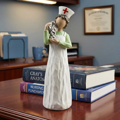 Hand-Painted Resin Angel Nurse Statue