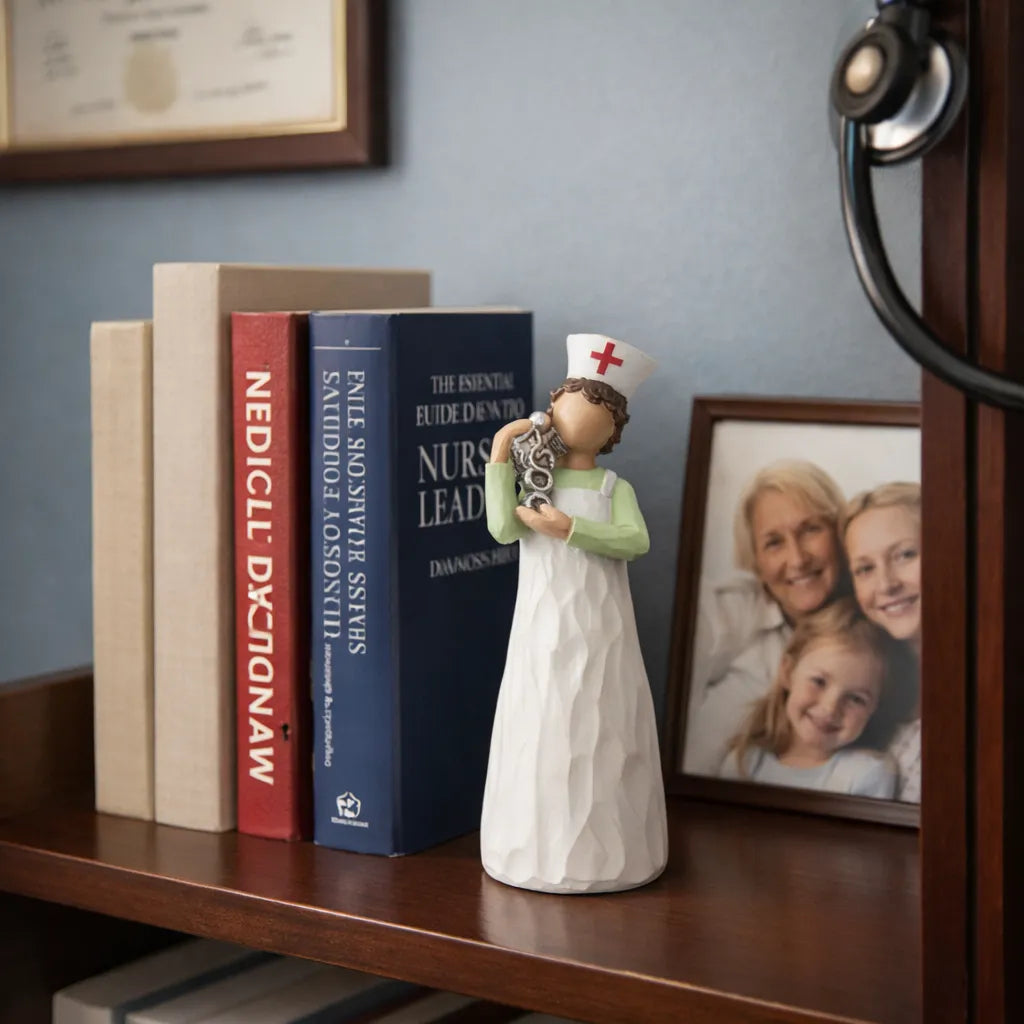 Hand-Painted Resin Angel Nurse Statue