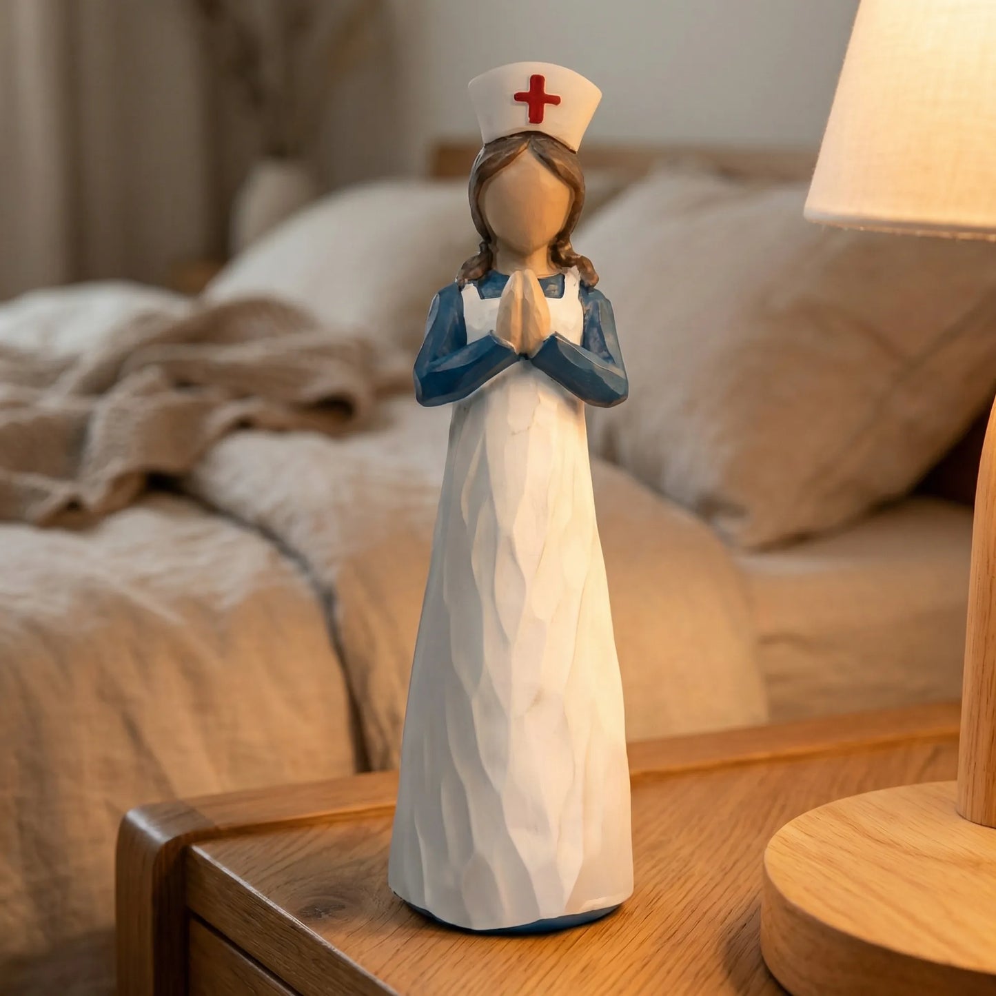 Hand-Painted Resin Angel Nurse Statue