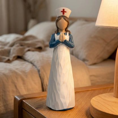 Hand-Painted Resin Angel Nurse Statue
