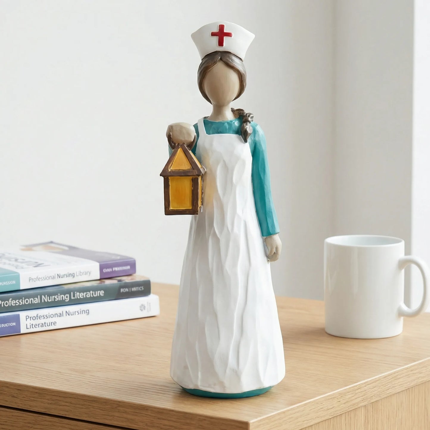 Hand-Painted Resin Angel Nurse Statue