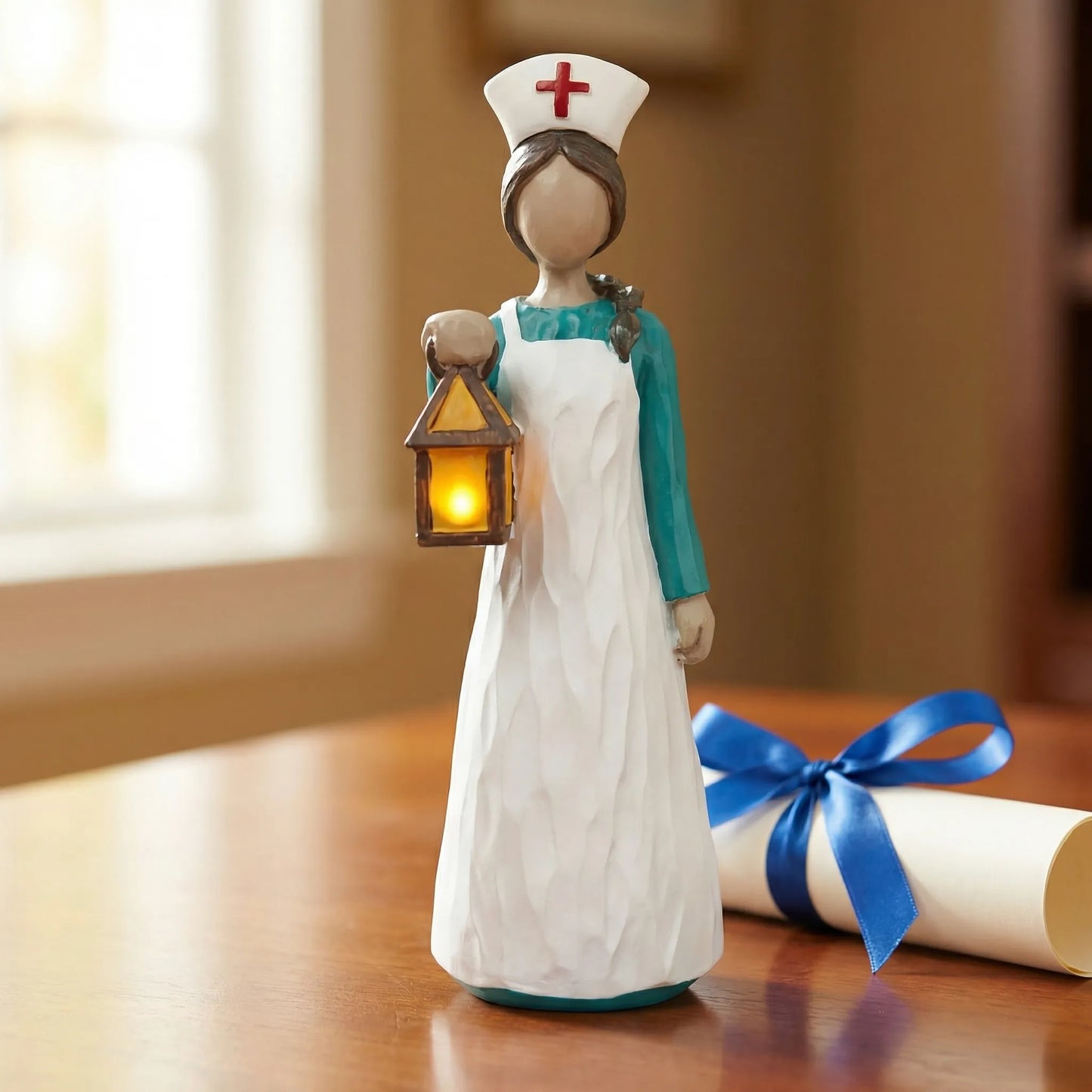 Hand-Painted Resin Angel Nurse Statue