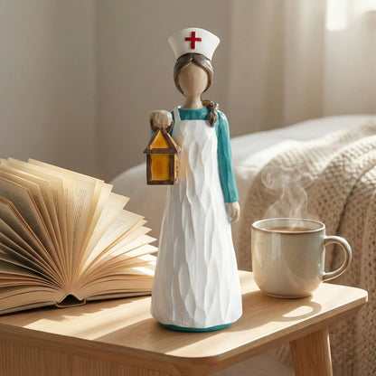 Hand-Painted Resin Angel Nurse Statue