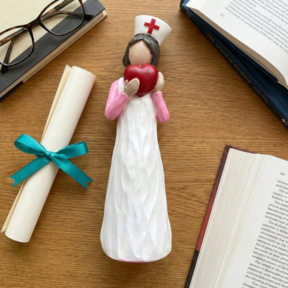 Hand-Painted Resin Angel Nurse Statue