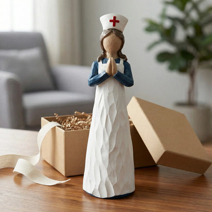 Hand-Painted Resin Angel Nurse Statue