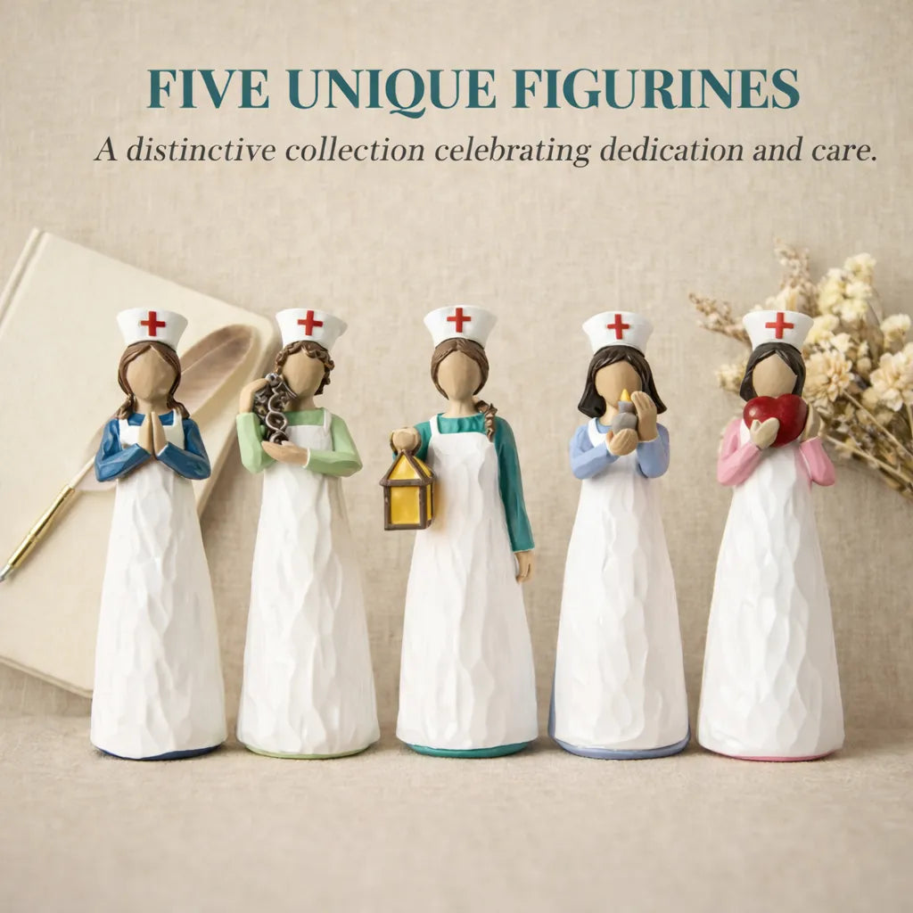 Hand-Painted Resin Angel Nurse Statue