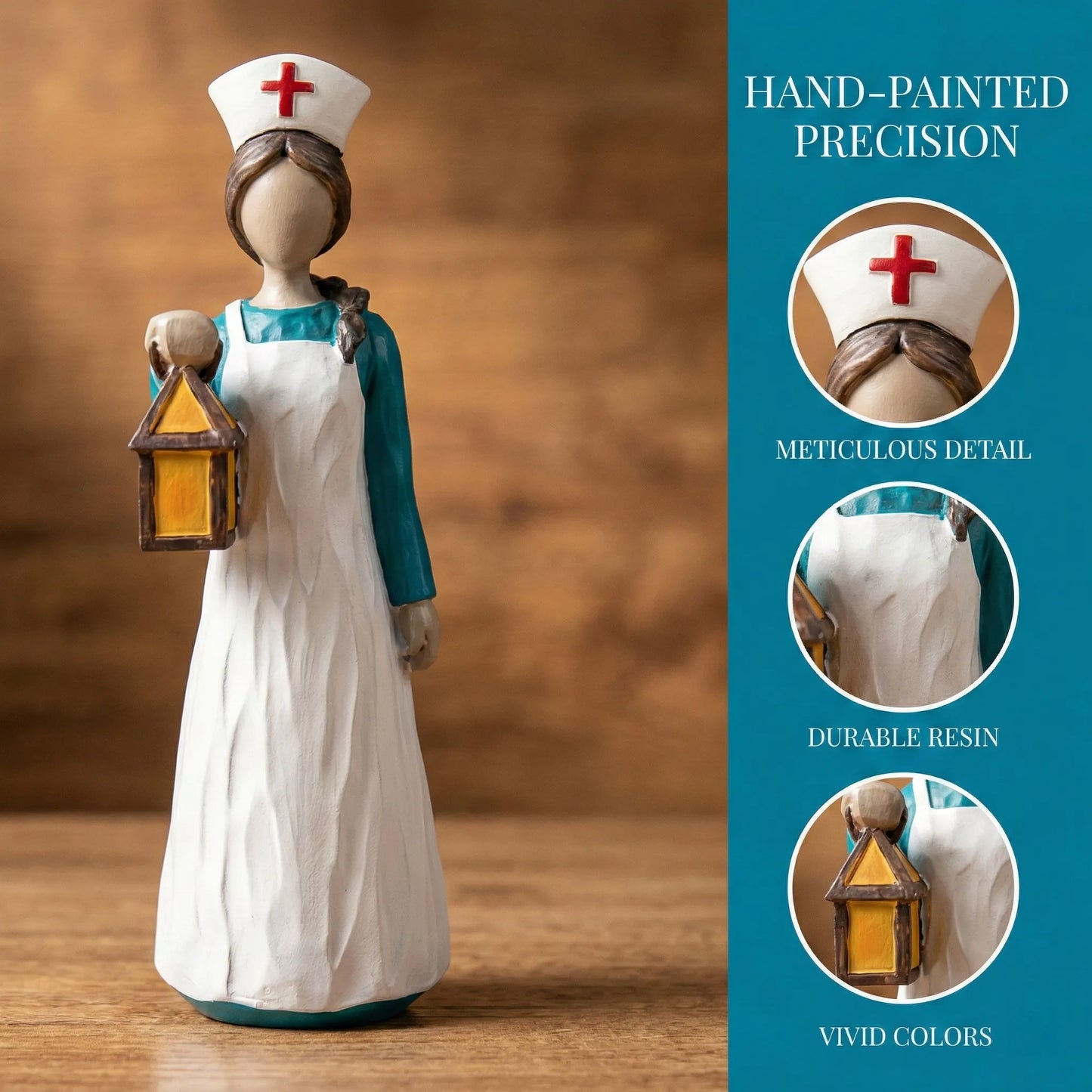 Hand-Painted Resin Angel Nurse Statue