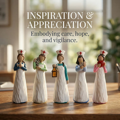 Hand-Painted Resin Angel Nurse Statue