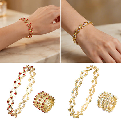 Convertible Bangle Ring with Sparkling CZ