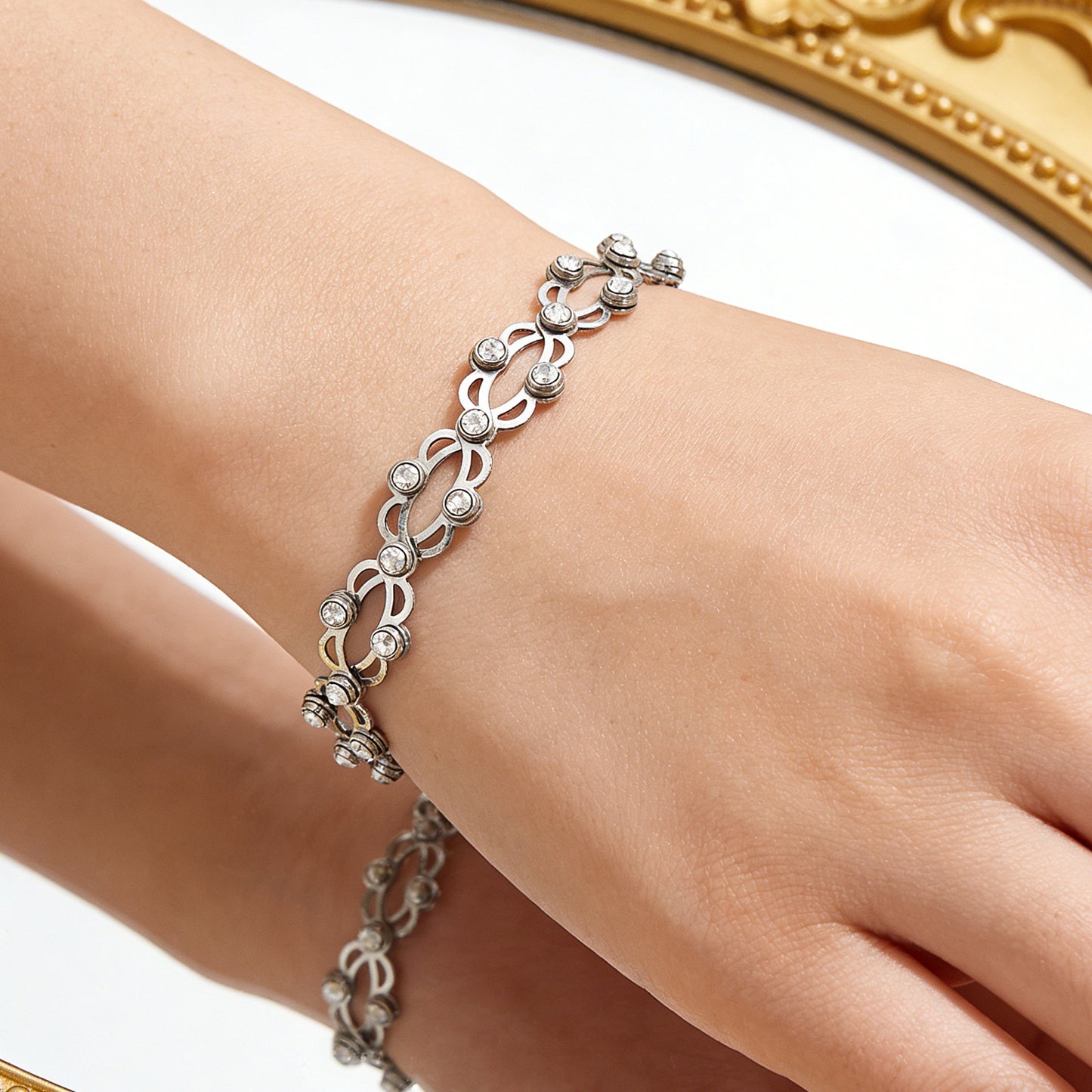 Convertible Bangle Ring with Sparkling CZ