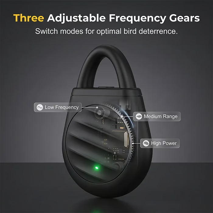 Portable Ultrasonic Bird Repellent Keychain