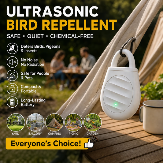 Portable Ultrasonic Bird Repellent Keychain
