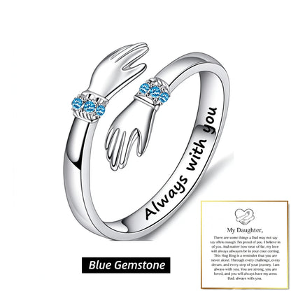 Adjustable Dad & Daughter Hug Ring