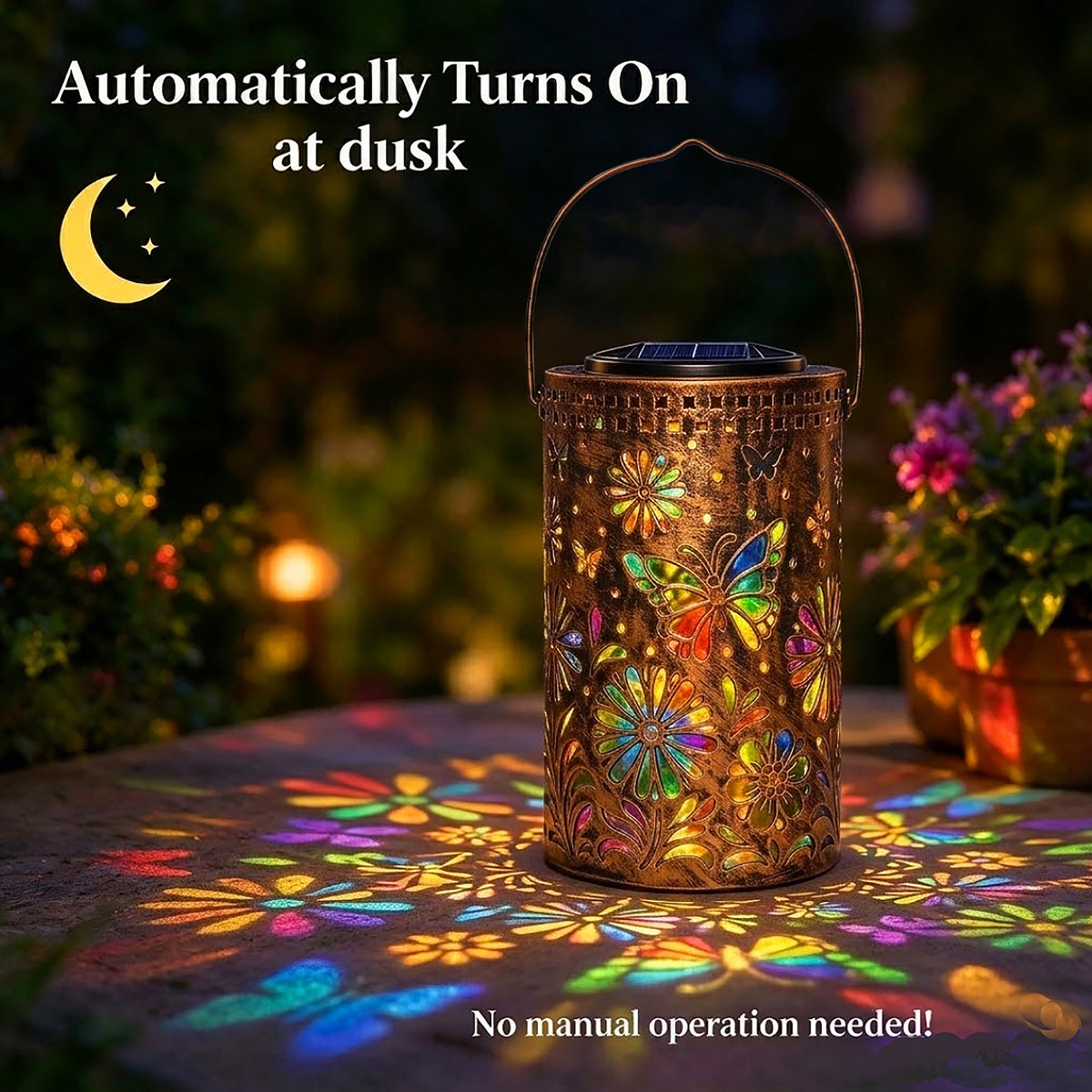 Butterfly Solar Lanterns Waterproof Hanging Lights