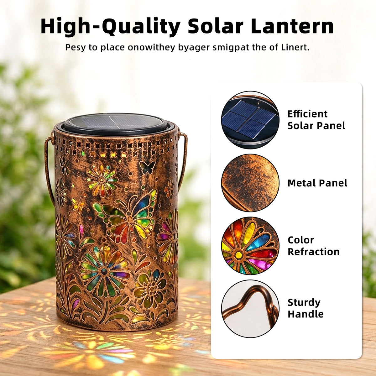 Butterfly Solar Lanterns Waterproof Hanging Lights