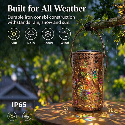 Butterfly Solar Lanterns Waterproof Hanging Lights