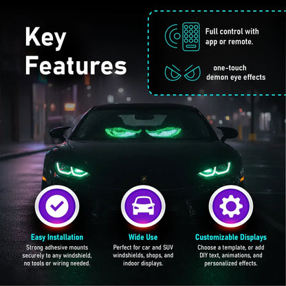 Colorful Eye Lamp Soft Screen for Car Windows