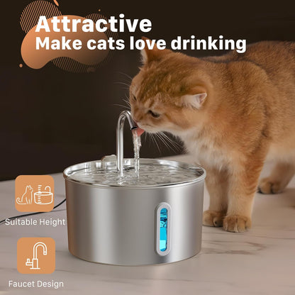 Cat Water Fountain Stainless