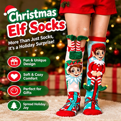 3D Christmas Elf Socks – Fun Plush Character Socks