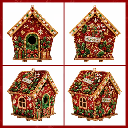 3D Christmas Wooden House Diamond Art Kit
