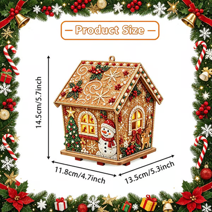 3D Christmas Wooden House Diamond Art Kit