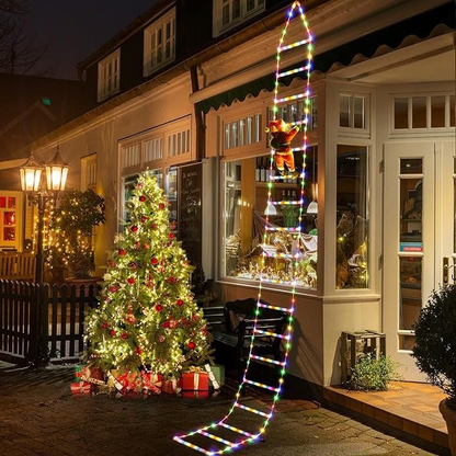 Christmas Santa Climbing Stairs Light