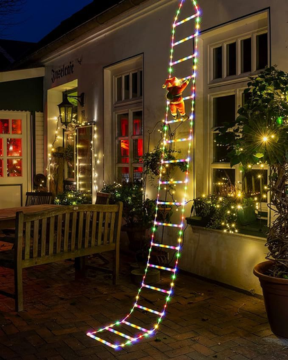 Christmas Santa Climbing Stairs Light
