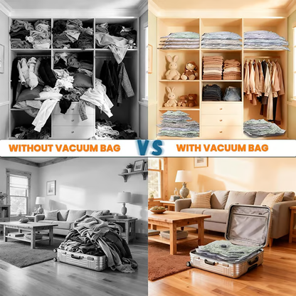 Cordless Travel Vacuum Storage Compression Bag Set