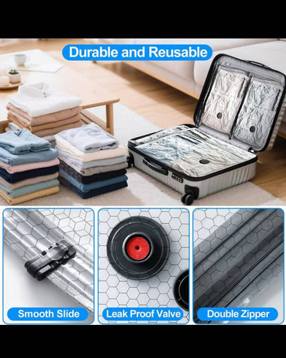 Cordless Travel Vacuum Storage Compression Bag Set
