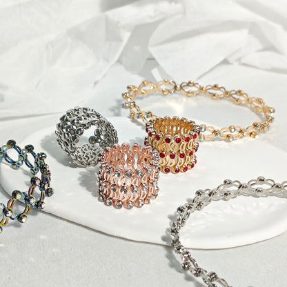 Convertible Bangle Ring with Sparkling CZ