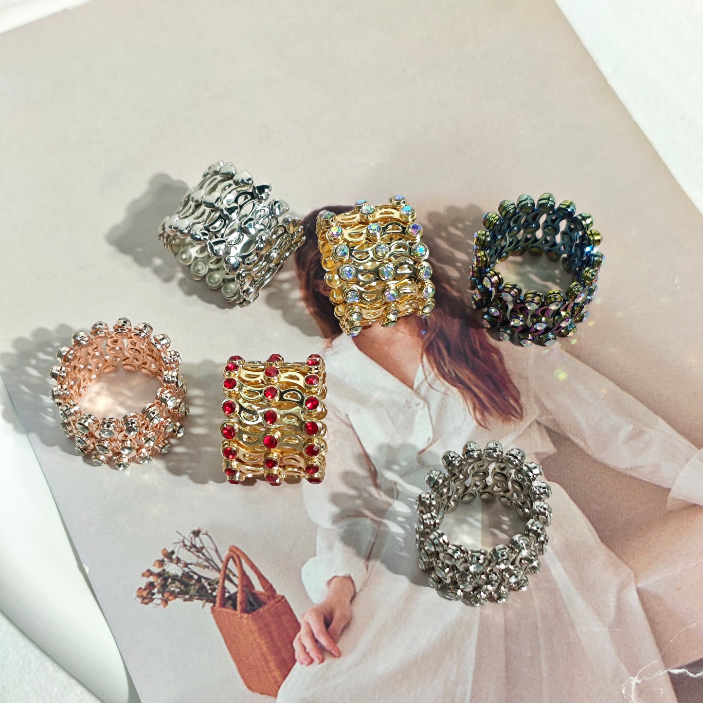Convertible Bangle Ring with Sparkling CZ