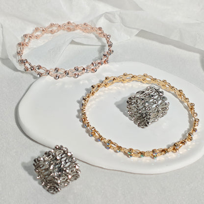 Convertible Bangle Ring with Sparkling CZ
