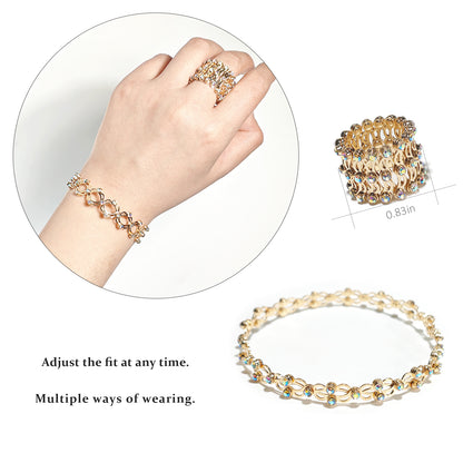 Convertible Bangle Ring with Sparkling CZ