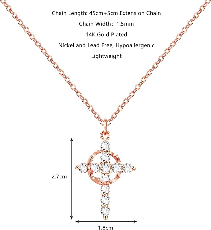 Crown Cross Necklace