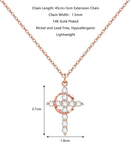 Crown Cross Necklace