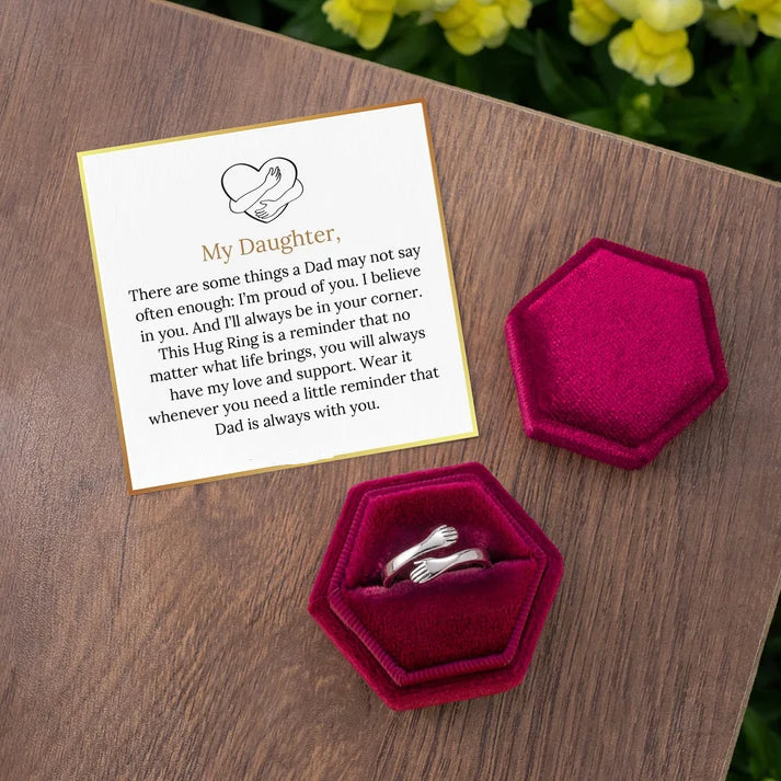 Adjustable Dad & Daughter Hug Ring