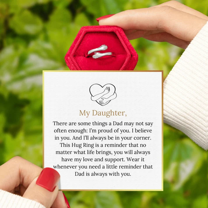 Adjustable Dad & Daughter Hug Ring