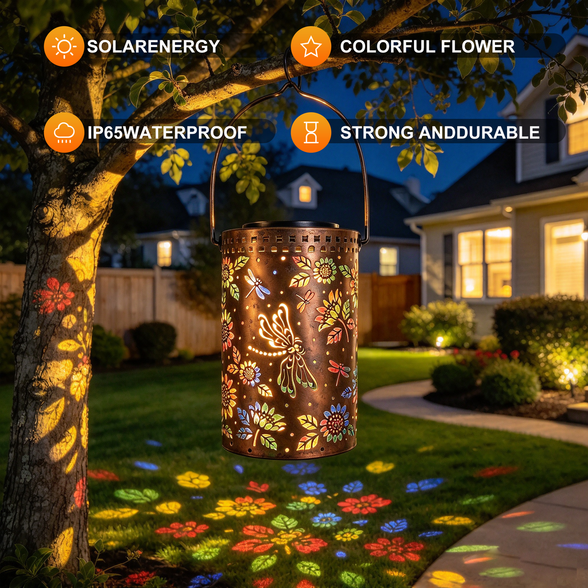 Hanging Dragonfly Solar Garden Light