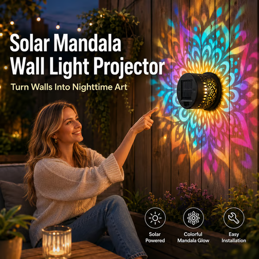 Solar Mandala Wall Light Projector