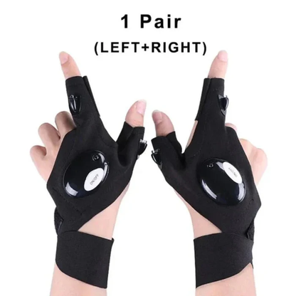 Hands-Free LED Flashlight Waterproof Gloves
