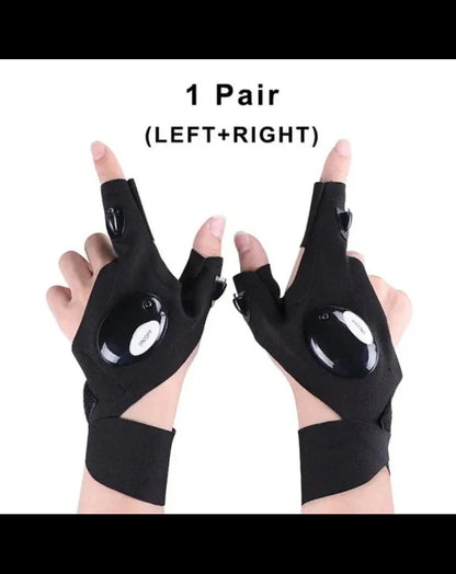 Hands-Free LED Flashlight Waterproof Gloves
