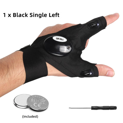 Hands-Free LED Flashlight Waterproof Gloves