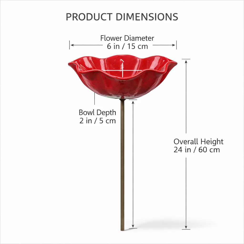 Handmade Metal Flower Garden Stake